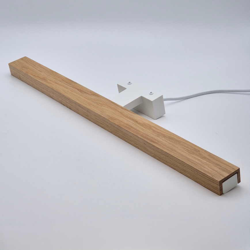 Brilagi - Badrumsspegel med LED-belysning WOODY MIRROR LED/12W/230V 60 cm IP44 ek/vit