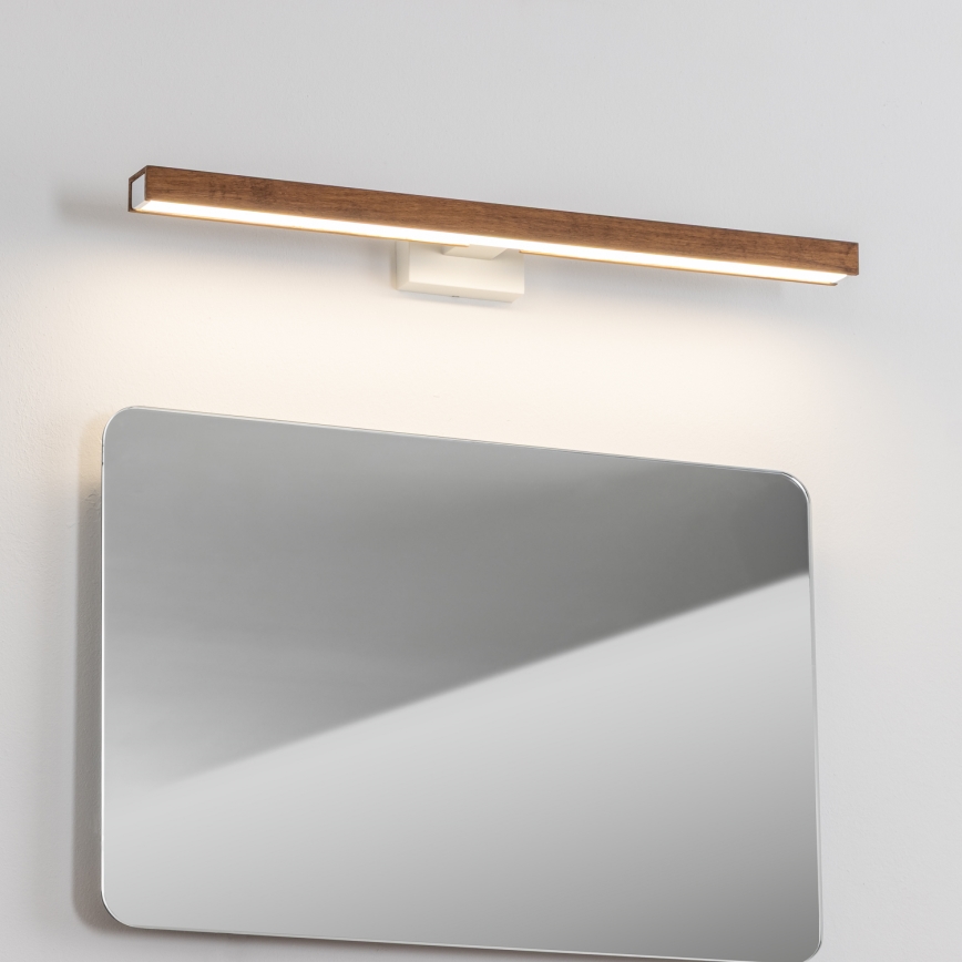 Brilagi - Badrumsspegel med LED-belysning WOODY MIRROR LED/12W/230V 60 cm IP44 ek körsbär/vit