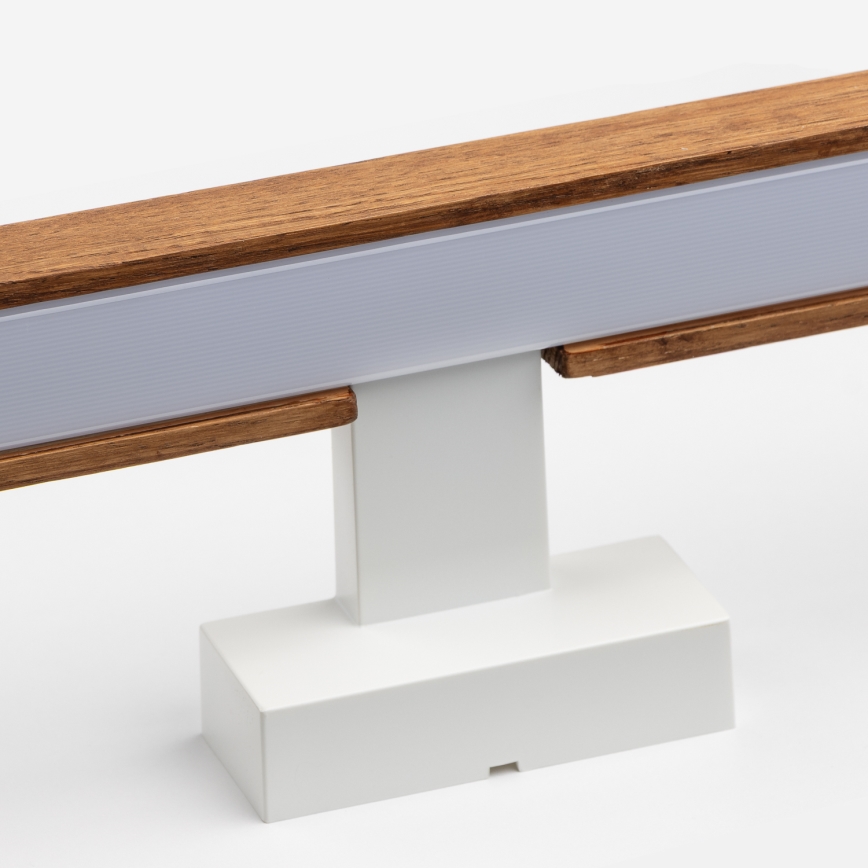 Brilagi - Badrumsspegel med LED-belysning WOODY MIRROR LED/12W/230V 60 cm IP44 ek körsbär/vit