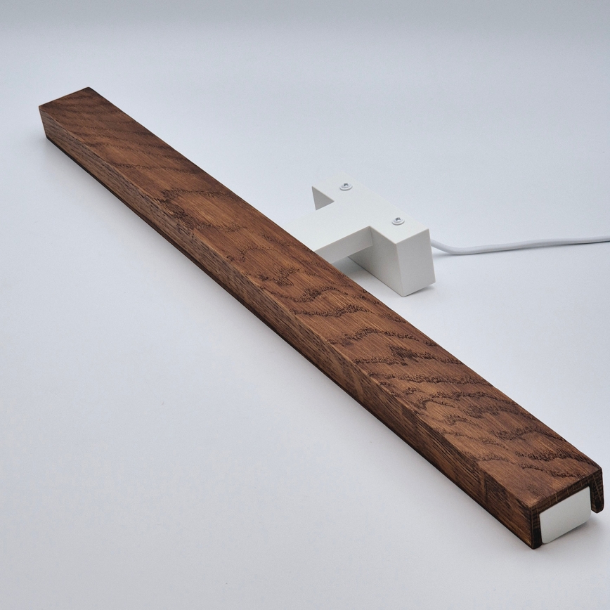 Brilagi - Badrumsspegel med LED-belysning WOODY MIRROR LED/12W/230V 60 cm IP44 ek körsbär/vit