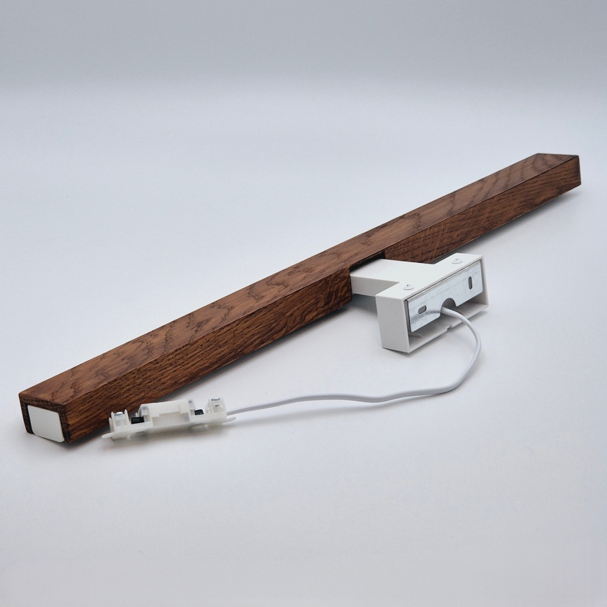 Brilagi - Badrumsspegel med LED-belysning WOODY MIRROR LED/12W/230V 60 cm IP44 ek körsbär/vit