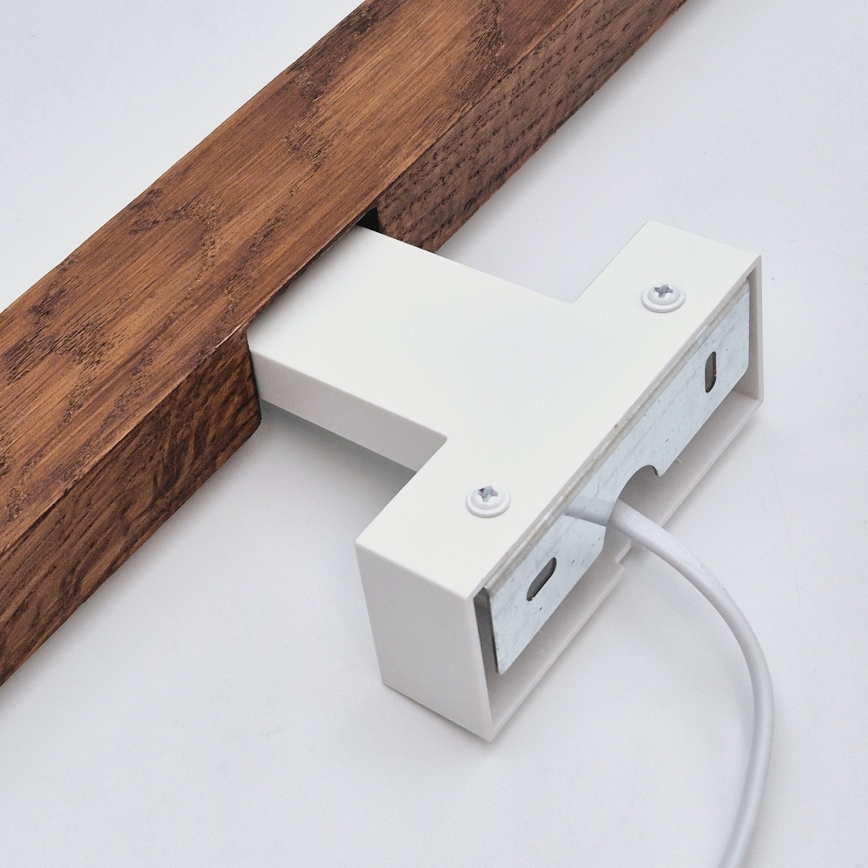 Brilagi - Badrumsspegel med LED-belysning WOODY MIRROR LED/12W/230V 60 cm IP44 ek körsbär/vit