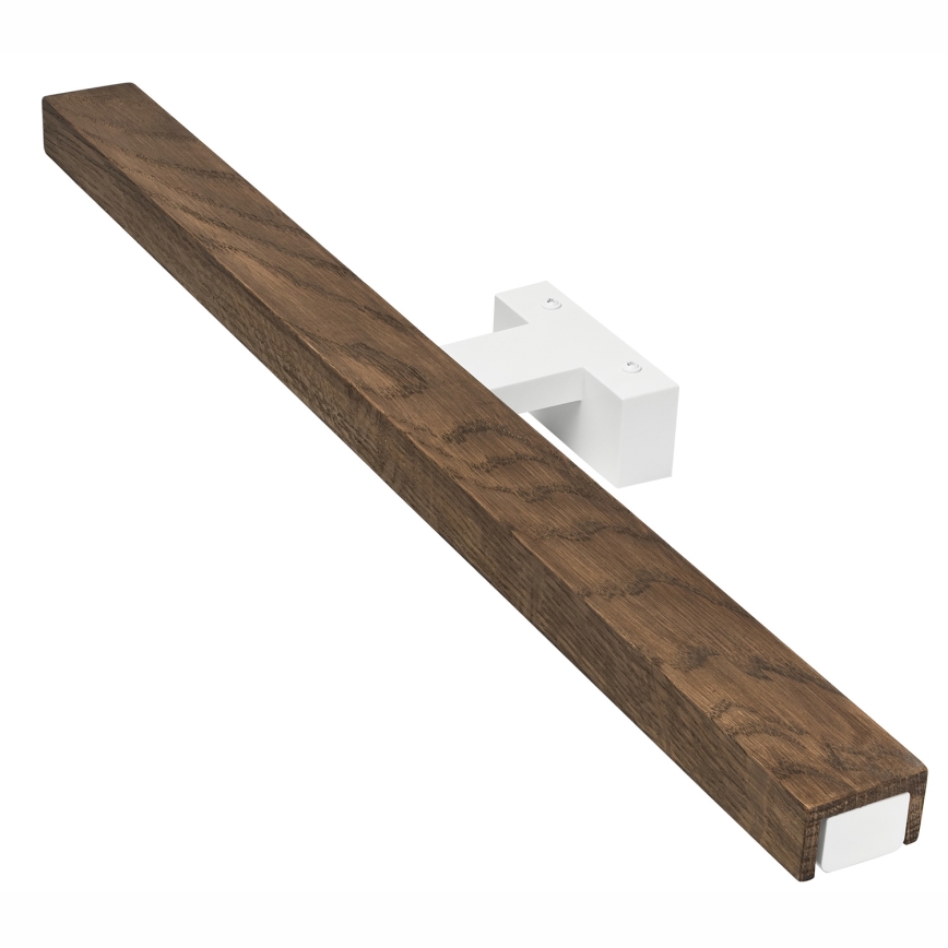 Brilagi - Badrumsspegel med LED-belysning WOODY MIRROR LED/12W/230V 60 cm IP44 ek valnöt/vit