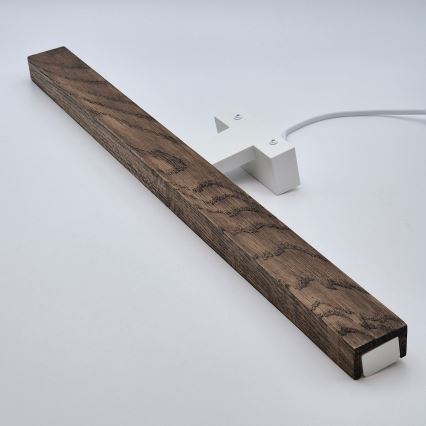 Brilagi - Badrumsspegel med LED-belysning WOODY MIRROR LED/12W/230V 60 cm IP44 ek valnöt/vit