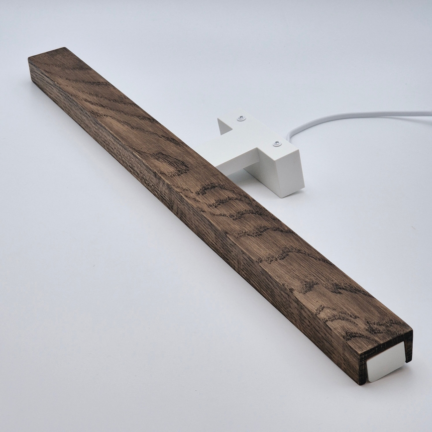 Brilagi - Badrumsspegel med LED-belysning WOODY MIRROR LED/12W/230V 60 cm IP44 ek valnöt/vit