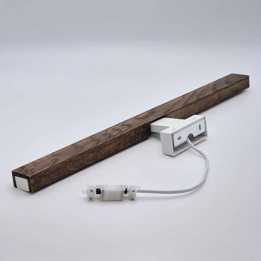 Brilagi - Badrumsspegel med LED-belysning WOODY MIRROR LED/12W/230V 60 cm IP44 ek valnöt/vit