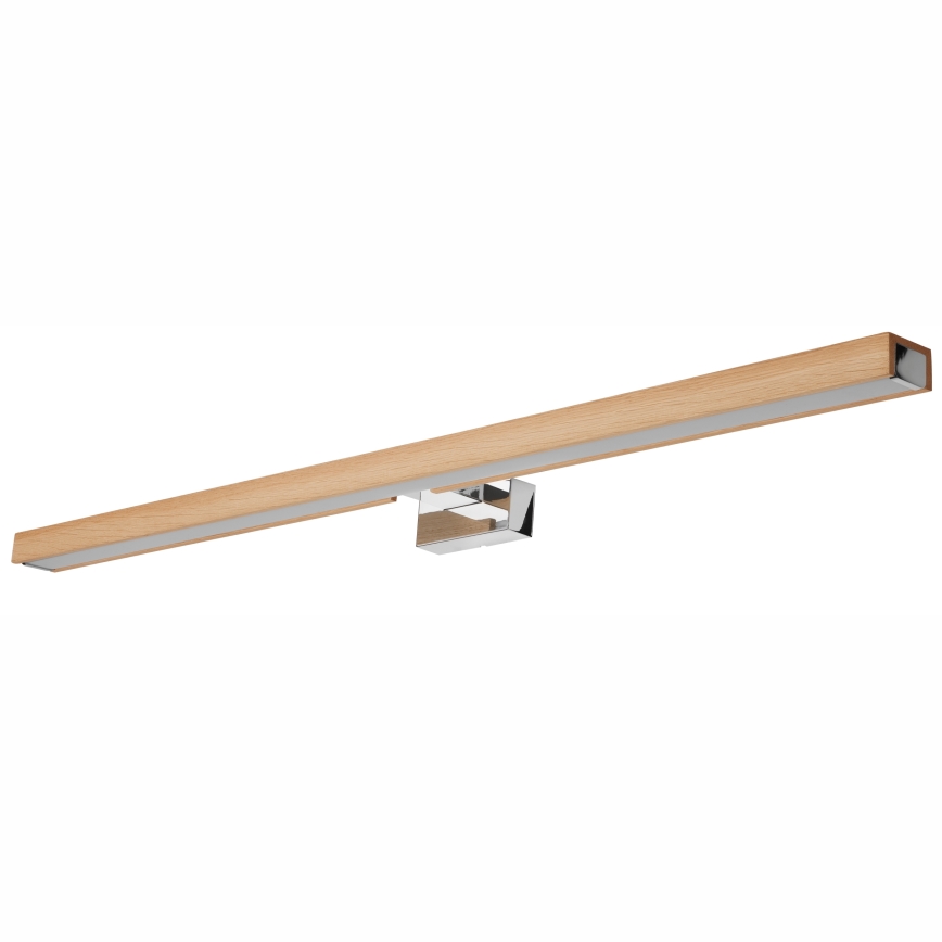 Brilagi - Badrumsspegel med LED-belysning WOODY MIRROR LED/15W/230V 90 cm IP44 ek/skinande krom