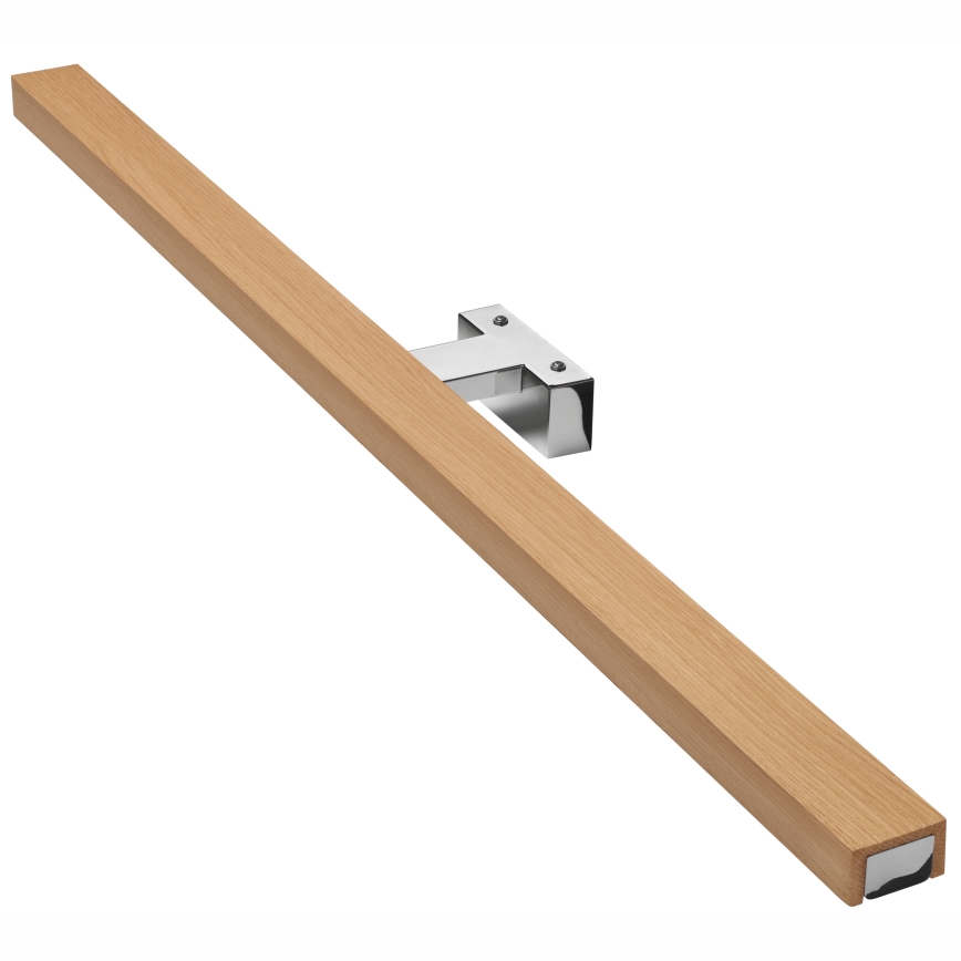 Brilagi - Badrumsspegel med LED-belysning WOODY MIRROR LED/15W/230V 90 cm IP44 ek/skinande krom