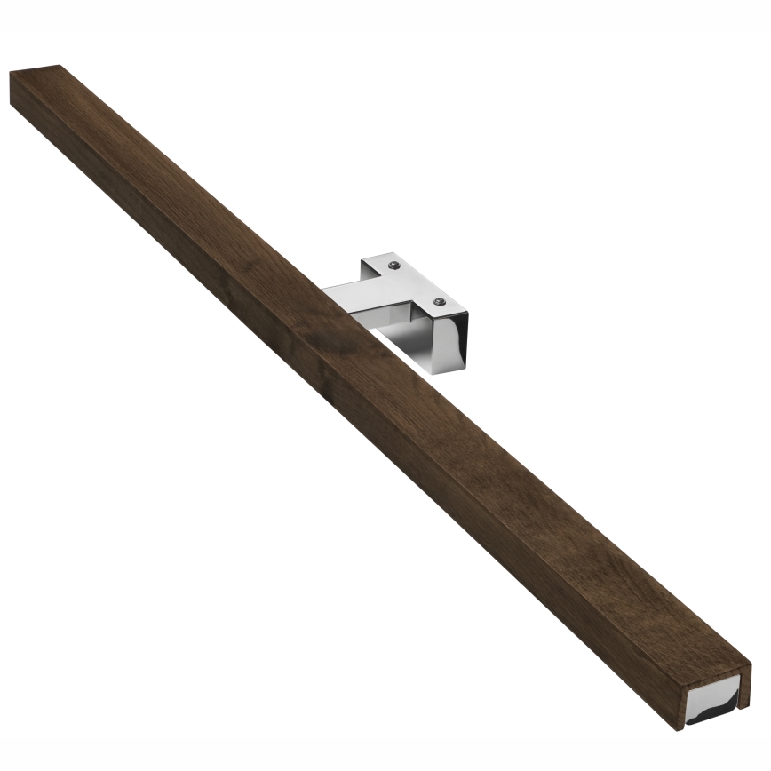 Brilagi - Badrumsspegel med LED-belysning WOODY MIRROR LED/15W/230V 90 cm IP44 ek valnöt/skinande krom