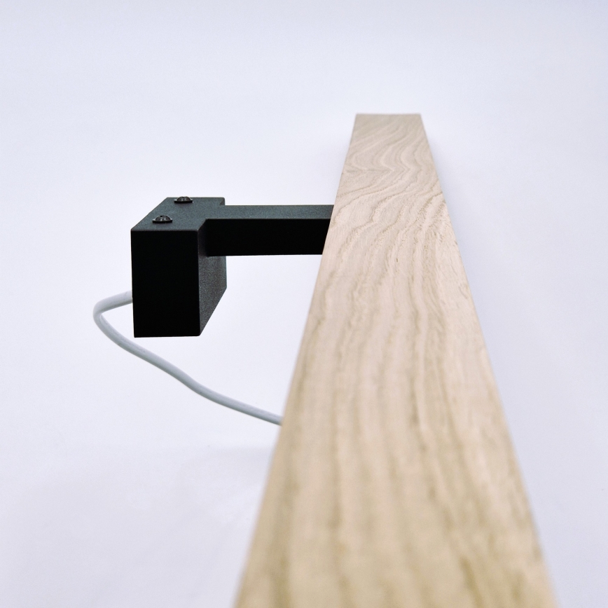 Brilagi - Badrumsspegel med LED-belysning WOODY MIRROR LED/15W/230V 90 cm IP44 ek/svart