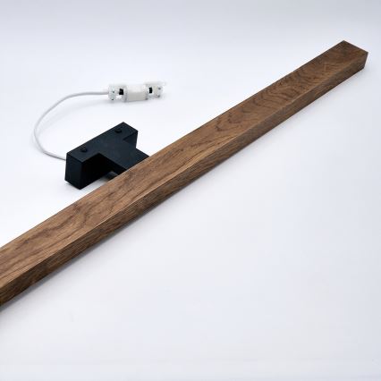 Brilagi - Badrumsspegel med LED-belysning WOODY MIRROR LED/15W/230V 90 cm IP44 ek körsbär/svart