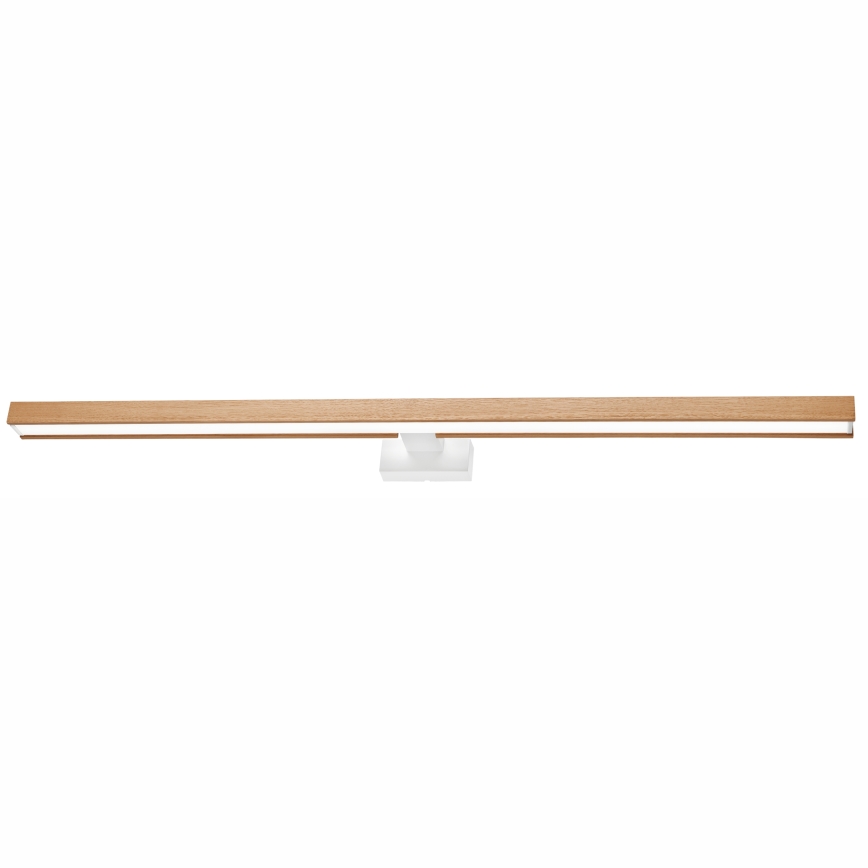 Brilagi - Badrumsspegel med LED-belysning WOODY MIRROR LED/15W/230V 90 cm IP44 ek/vit