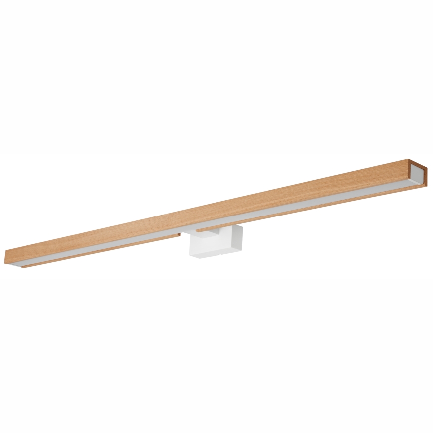 Brilagi - Badrumsspegel med LED-belysning WOODY MIRROR LED/15W/230V 90 cm IP44 ek/vit