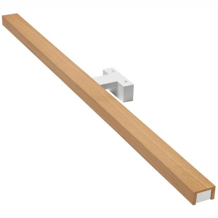 Brilagi - Badrumsspegel med LED-belysning WOODY MIRROR LED/15W/230V 90 cm IP44 ek/vit