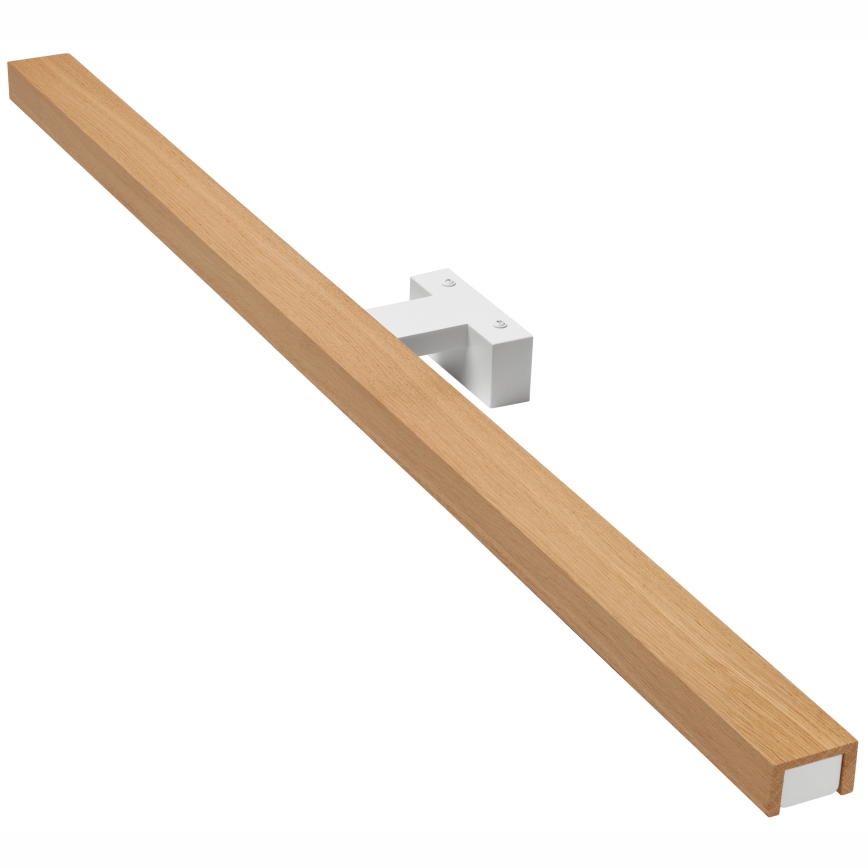 Brilagi - Badrumsspegel med LED-belysning WOODY MIRROR LED/15W/230V 90 cm IP44 ek/vit