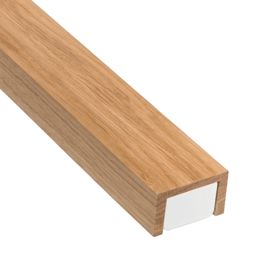 Brilagi - Badrumsspegel med LED-belysning WOODY MIRROR LED/15W/230V 90 cm IP44 ek/vit