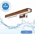 Brilagi - Badrumsspegel med LED-belysning WOODY MIRROR LED/8W/230V 40 cm IP44 ek körsbär/skinande krom