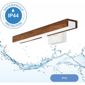 Brilagi - Badrumsspegel med LED-belysning WOODY MIRROR LED/8W/230V 40 cm IP44 ek körsbär/vit