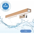 Brilagi - Badrumsspegel med LED-belysning WOODY MIRROR LED/8W/230V 40 cm IP44 ek/skinande krom