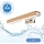 Brilagi - Badrumsspegel med LED-belysning WOODY MIRROR LED/8W/230V 40 cm IP44 ek/skinande krom