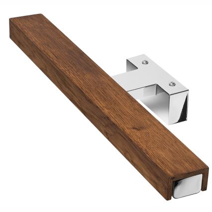 Brilagi - Badrumsspegel med LED-belysning WOODY MIRROR LED/8W/230V 40 cm IP44 ek körsbär/skinande krom