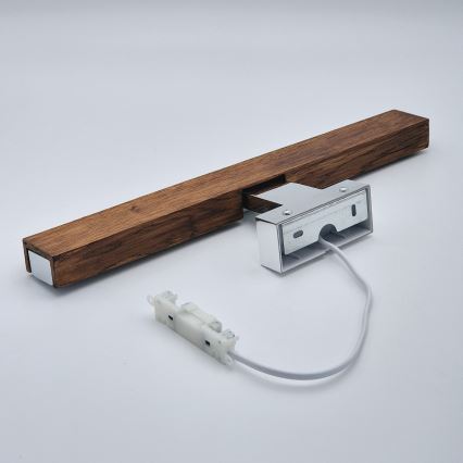 Brilagi - Badrumsspegel med LED-belysning WOODY MIRROR LED/8W/230V 40 cm IP44 ek körsbär/skinande krom