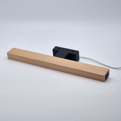 Brilagi - Badrumsspegel med LED-belysning WOODY MIRROR LED/8W/230V 40 cm IP44 ek/svart