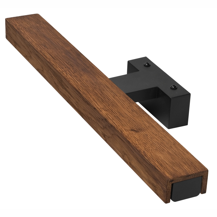 Brilagi - Badrumsspegel med LED-belysning WOODY MIRROR LED/8W/230V 40 cm IP44 ek körsbär/svart