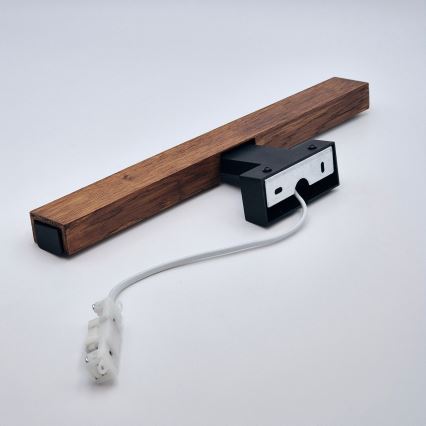 Brilagi - Badrumsspegel med LED-belysning WOODY MIRROR LED/8W/230V 40 cm IP44 ek körsbär/svart