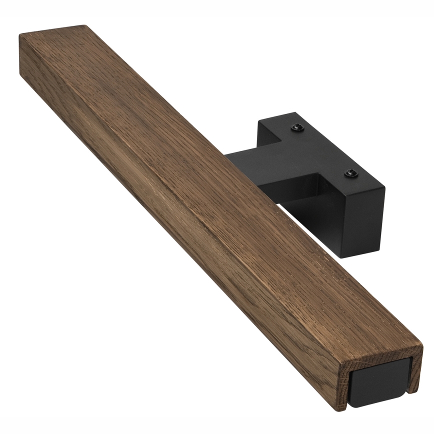 Brilagi - Badrumsspegel med LED-belysning WOODY MIRROR LED/8W/230V 40 cm IP44 ek valnöt/svart