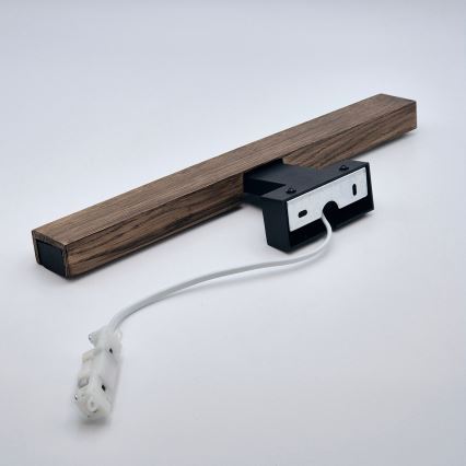 Brilagi - Badrumsspegel med LED-belysning WOODY MIRROR LED/8W/230V 40 cm IP44 ek valnöt/svart
