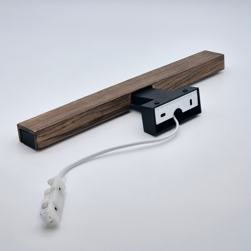 Brilagi - Badrumsspegel med LED-belysning WOODY MIRROR LED/8W/230V 40 cm IP44 ek valnöt/svart
