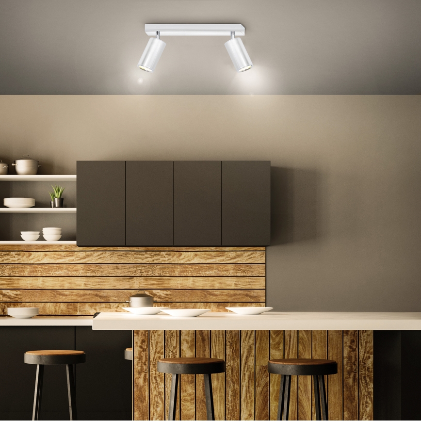 Brilagi - Badrumsspotlight SELE 2xGU10/30W/230V IP44 skinande krom