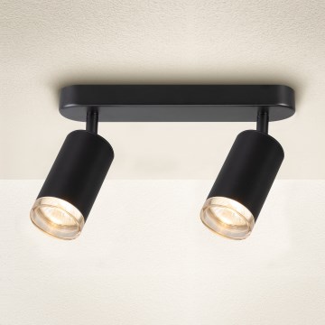 Brilagi - Badrumsspotlight SELE 2xGU10/30W/230V IP44 svart