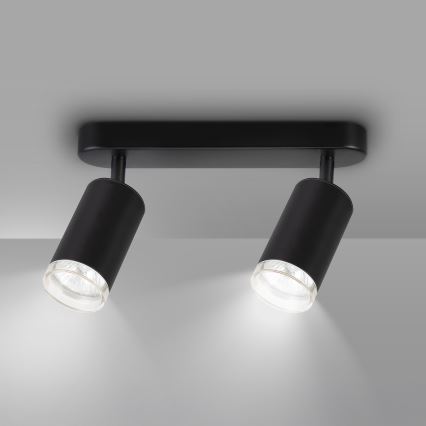 Brilagi - Badrumsspotlight SELE 2xGU10/30W/230V IP44 svart