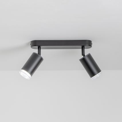 Brilagi - Badrumsspotlight SELE 2xGU10/30W/230V IP44 svart