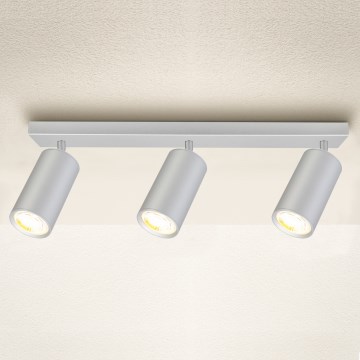 Brilagi - Badrumsspotlight SELE 3xGU10/30W/230V IP44 silver