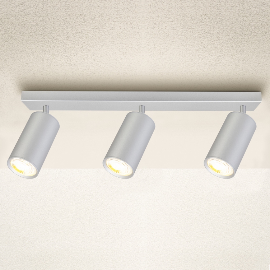 Brilagi - Badrumsspotlight SELE 3xGU10/30W/230V IP44 silver