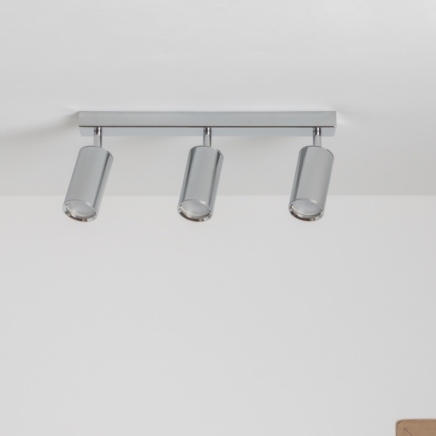 Brilagi - Badrumsspotlight SELE 3xGU10/30W/230V IP44 skinande krom