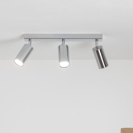Brilagi - Badrumsspotlight SELE 3xGU10/30W/230V IP44 skinande krom