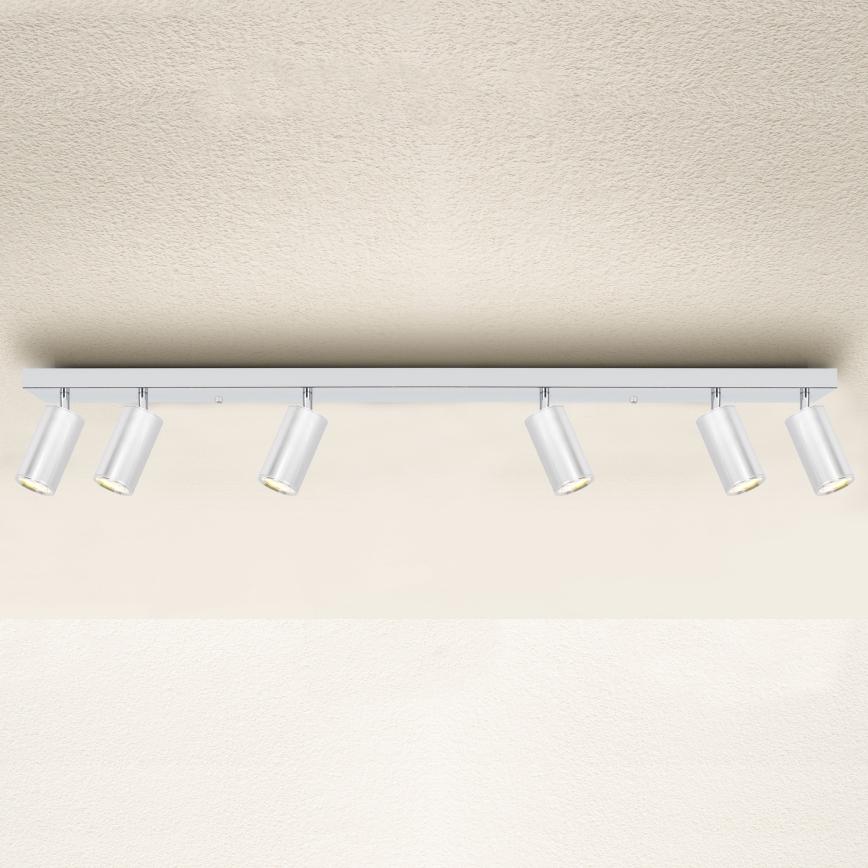 Brilagi - Badrumsspotlight SELE 6xGU10/30W/230V IP44 skinande krom