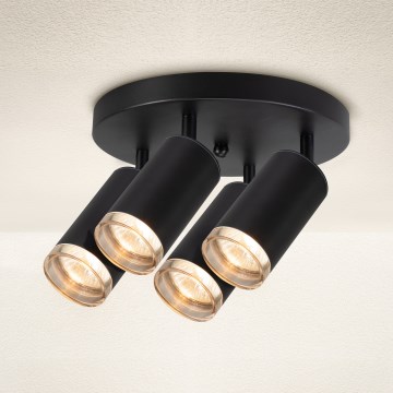 Brilagi - Badrumsspotlight SELE AQUA 4xGU10/30W/230V IP44 svart