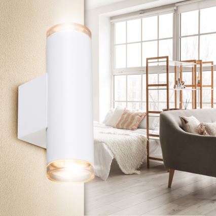 Brilagi - Badrum väggspotlight SELE AQUA 4xGU10/30W/230V IP44 vit