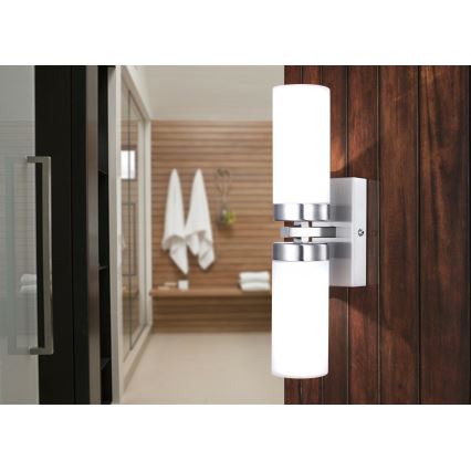 Brilagi - Badrumsvägglampa RAY 2xE14/40W/230V IP44