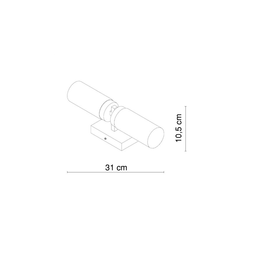 Brilagi - Badrumsvägglampa RAY 2xE14/40W/230V IP44
