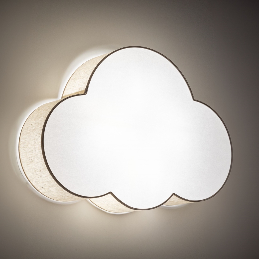 Brilagi - Barnrumstaklampa NIMBUS LINEN 4xE27/15W/230V beige