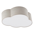 Brilagi - Barns taklampa NIMBUS MINI LINEN 2xE27/15W/230V 31x43 cm beige