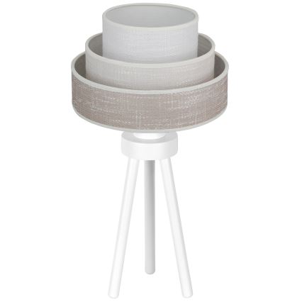 Brilagi - Bordslampa ALASKA LUNETA 1xE27/15W/230V grå/grädde