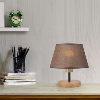 Brilagi - Bordslampa ANTHONY 1xE27/60W/230V ek/brun