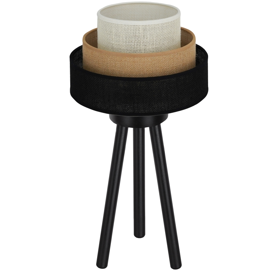 Brilagi - Bordslampa ASPEN LUNETA 1xE27/15W/230V svart/beige/grädde